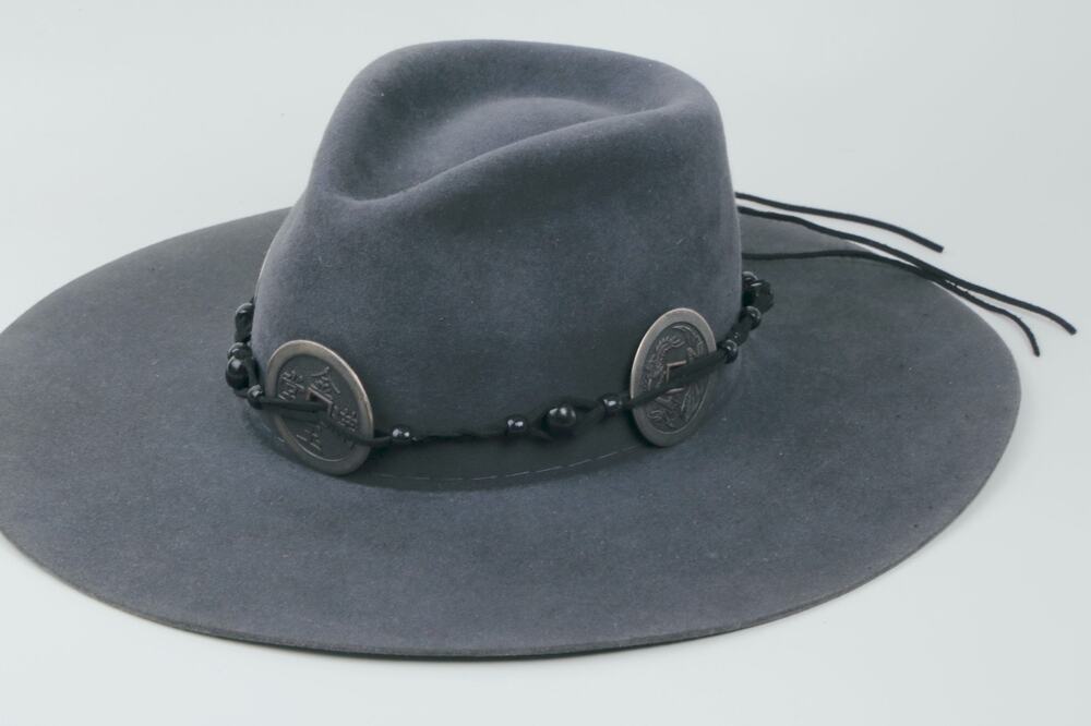 Jackson Hole Hat Company Gray Beaver Wool Felt Wide Flat Brim Western Cowboy Hat